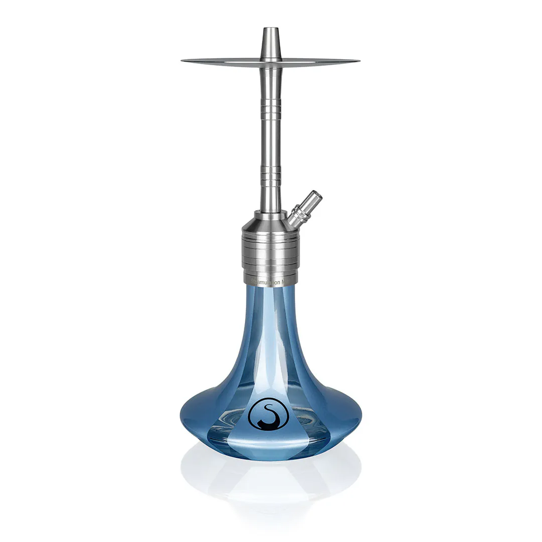 Steamulation Mini Gen 2 Sky Blue Metallic Hookah | Premium Shisha