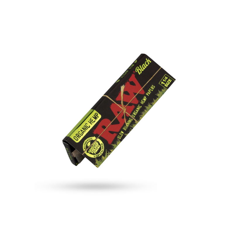 RAW Black 1 1/4 Organic Hemp Rolling Papers